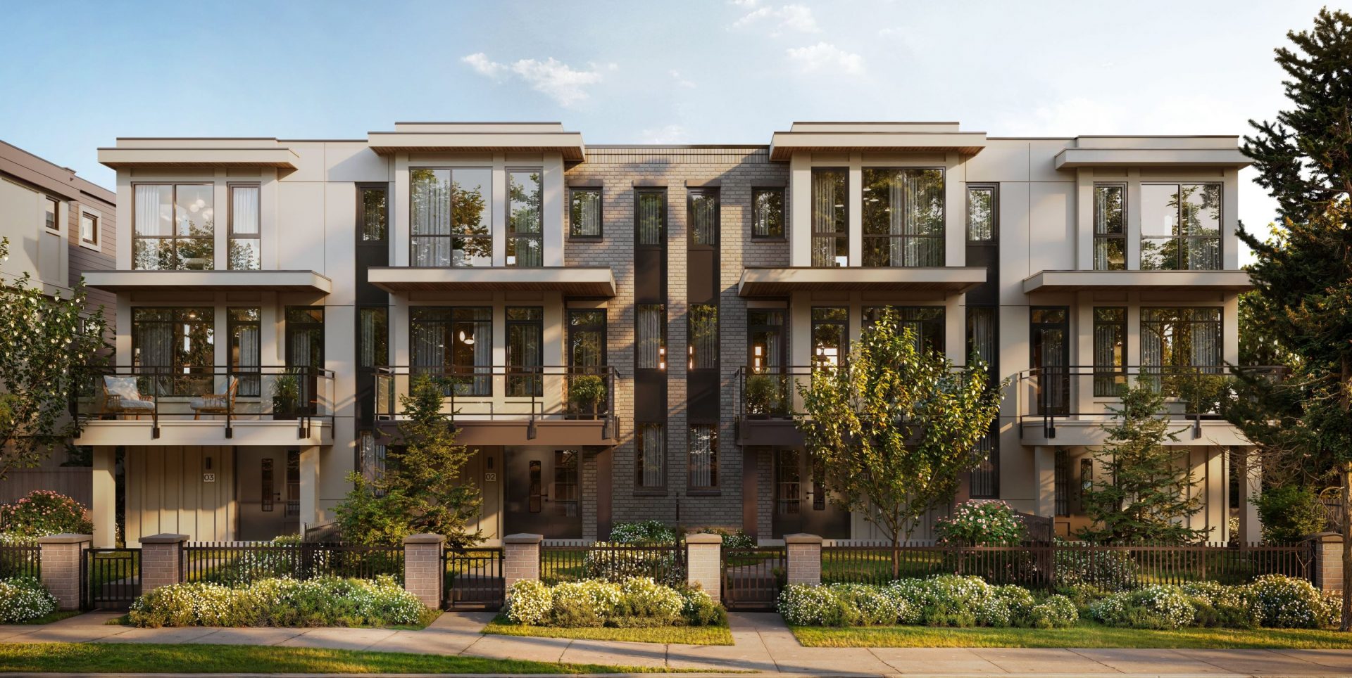Architectural rendering of Quilchena West townhomes in Richmond